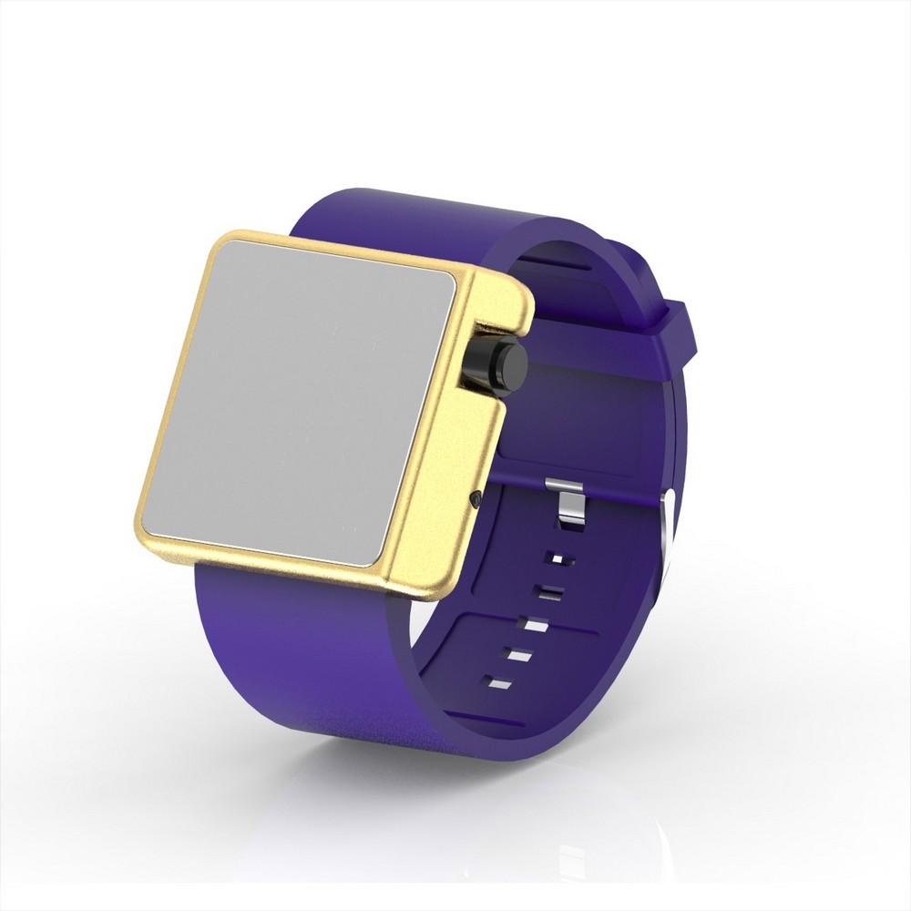 Cool Watch Saat - Gold Edition - Mor Kayış Unisex