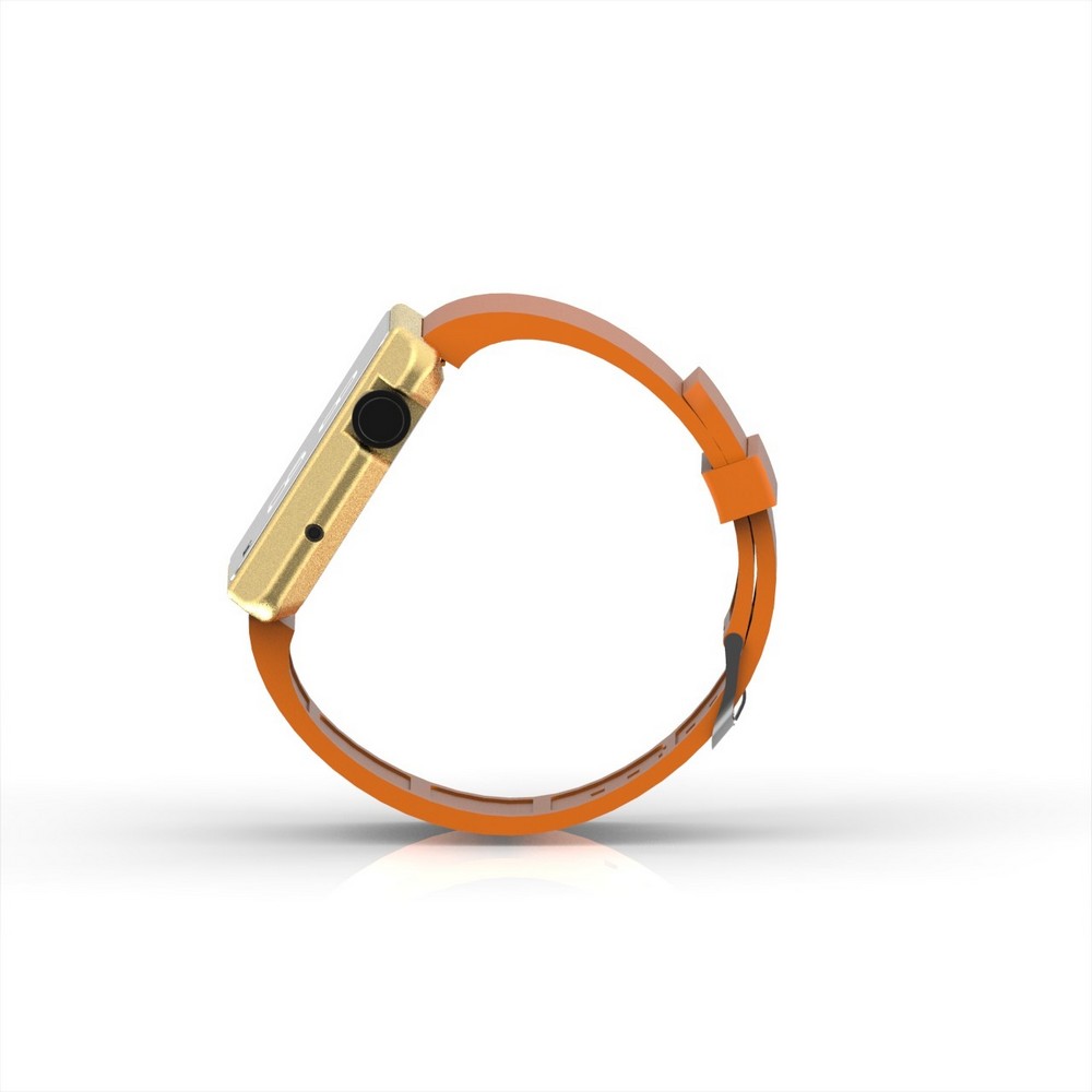 Cool Watch Saat - Gold Edition - Turuncu Kayış Unisex