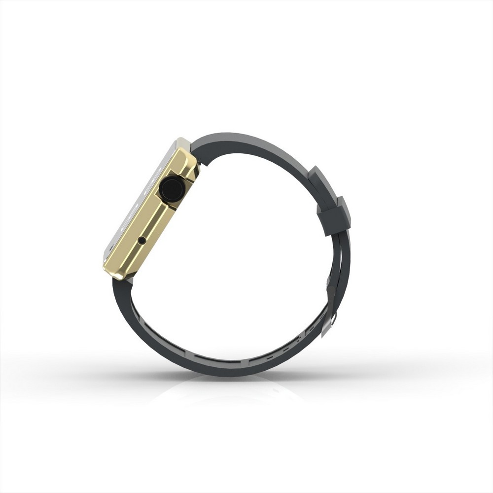 Cool Watch Saat - Gold Shiny Led Edition - Gri Kayış Unisex
