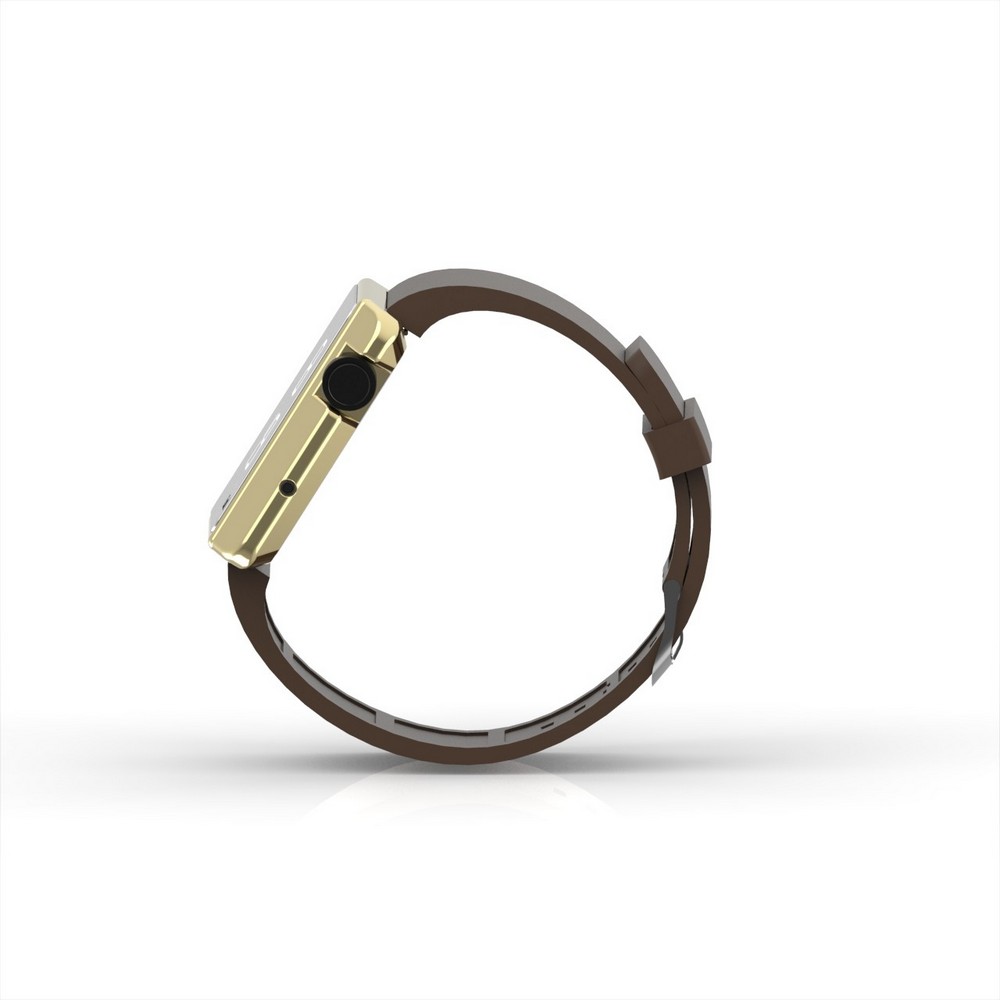 Cool Watch Saat - Gold Shiny Led Edition - Kahverengi Kayış Unisex
