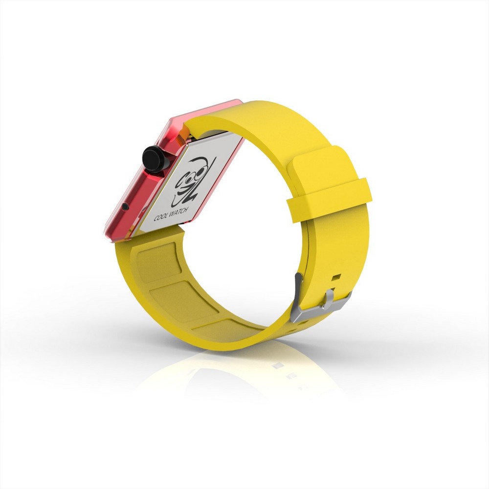 Cool Watch Saat - Kırmızı Edition - Sarı Kayış Unisex