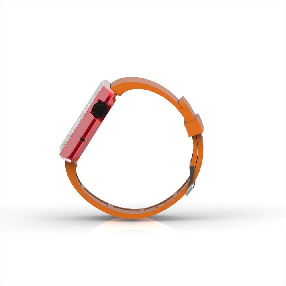 Cool Watch Saat - Kırmızı Edition - Turuncu Kayış Unisex