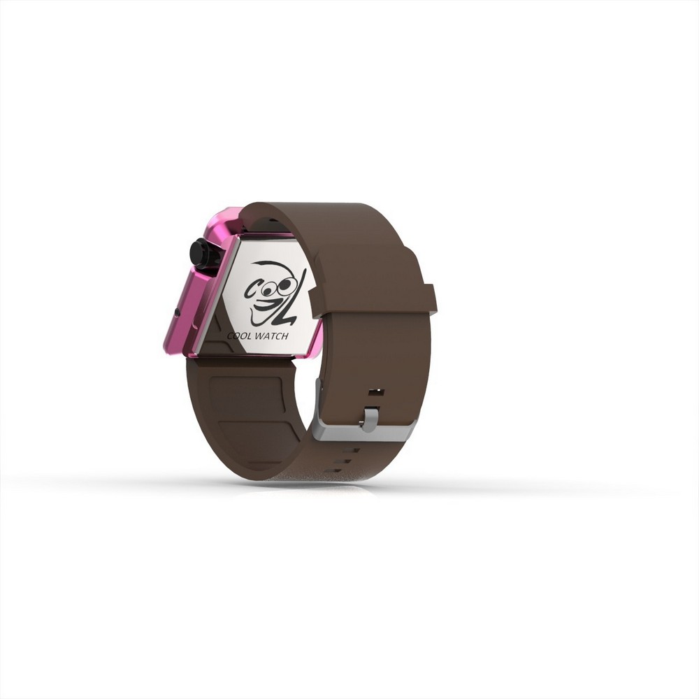 Cool Watch Saat - Pembe Edition - Kahverengi Kayış Unisex
