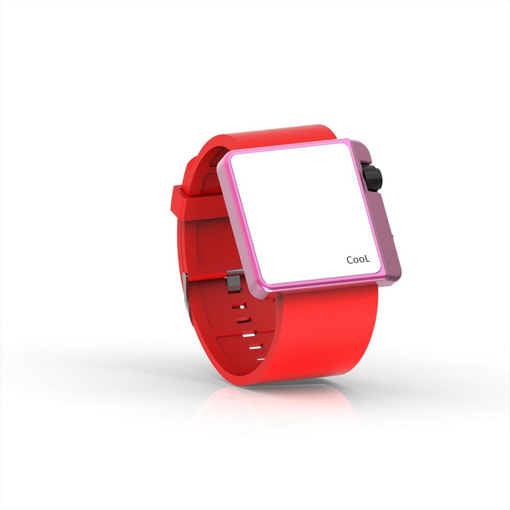 Cool Watch Saat - Pembe Edition - Kırmızı Kayış Unisex