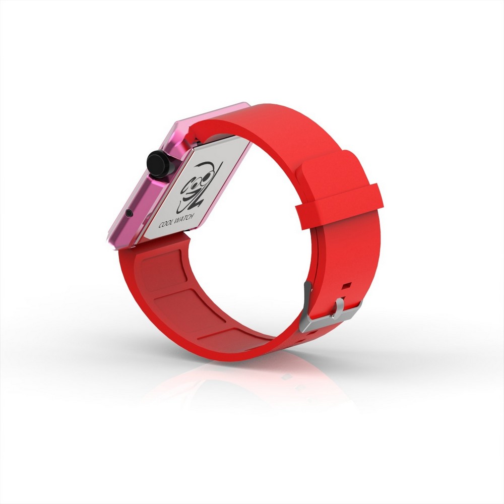 Cool Watch Saat - Pembe Edition - Kırmızı Kayış Unisex