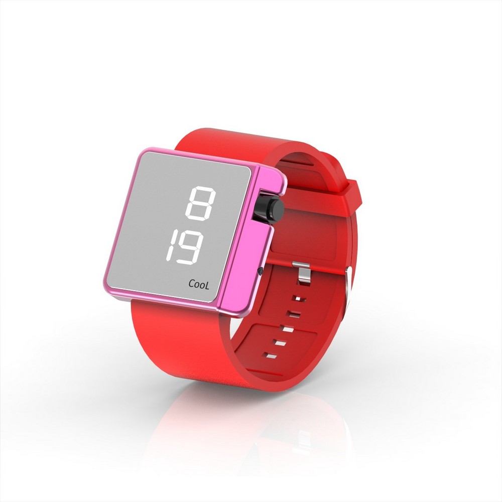 Cool Watch Saat - Pembe Edition - Kırmızı Kayış Unisex
