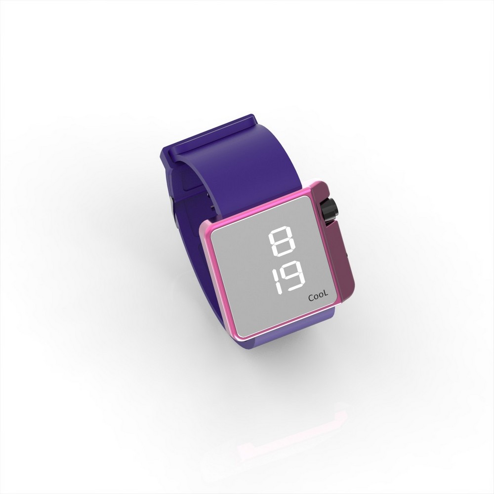 Cool Watch Saat - Pembe Edition - Mor Kayış Unisex