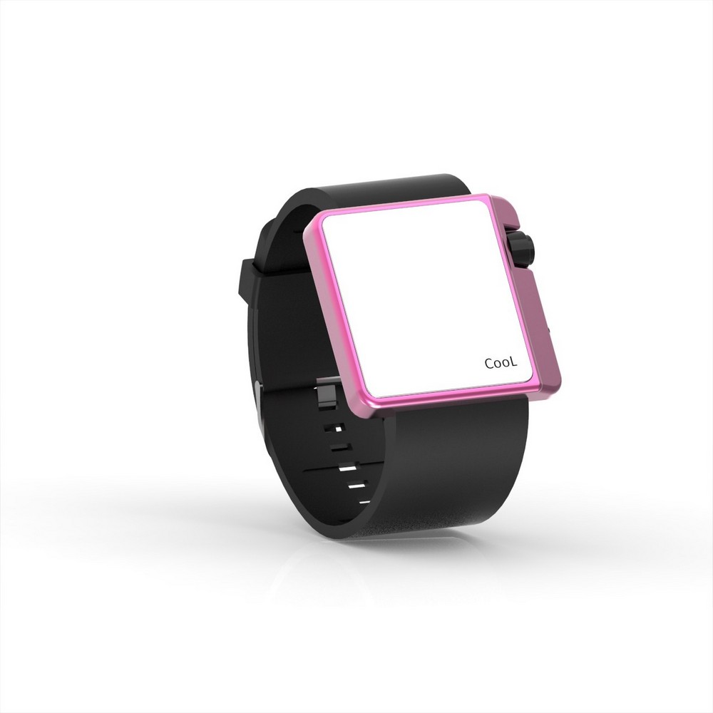Cool Watch Saat - Pembe Edition - Siyah Kayış Unisex