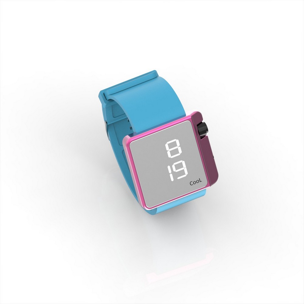 Cool Watch Saat - Pembe Edition - Turkuaz Kayış Unisex