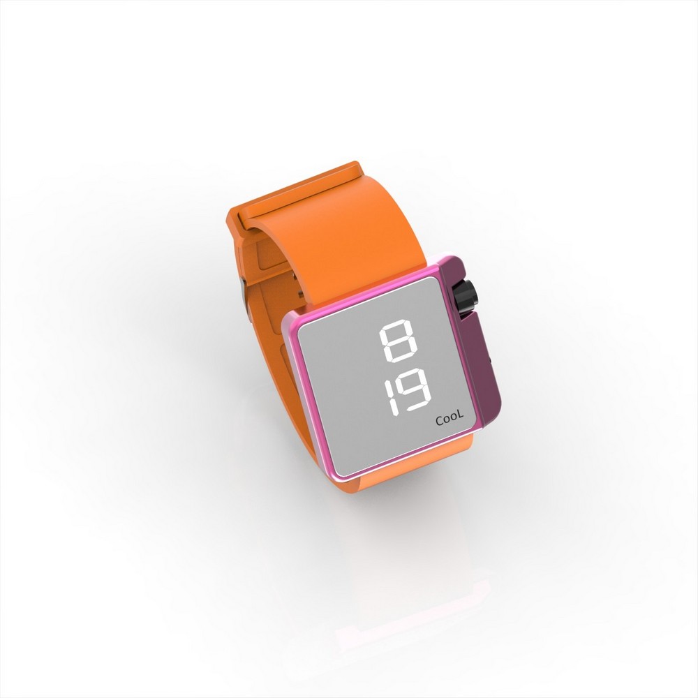 Cool Watch Saat - Pembe Edition - Turuncu Kayış Unisex