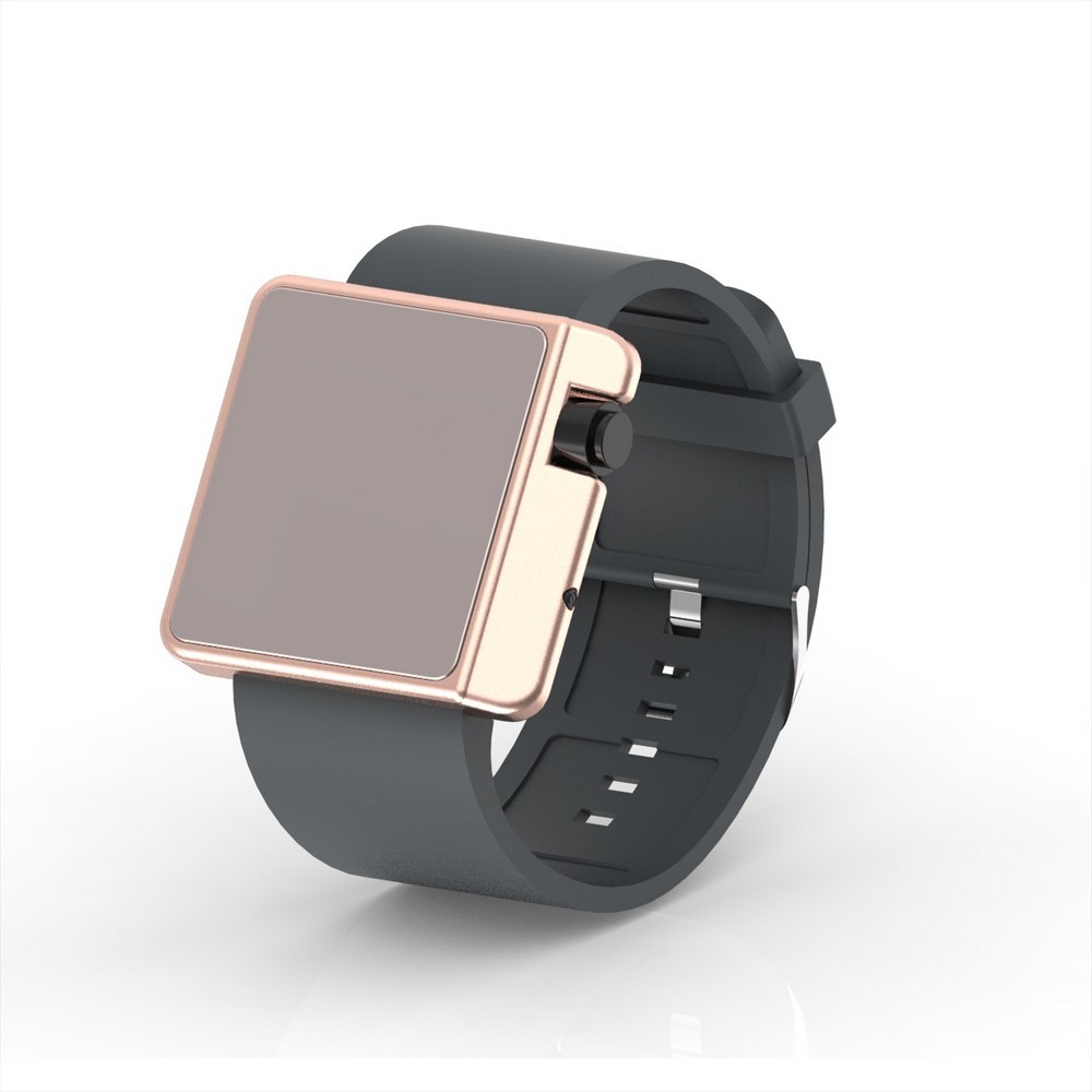 Cool Watch Saat - Rose Edition - Gri Kayış Unisex