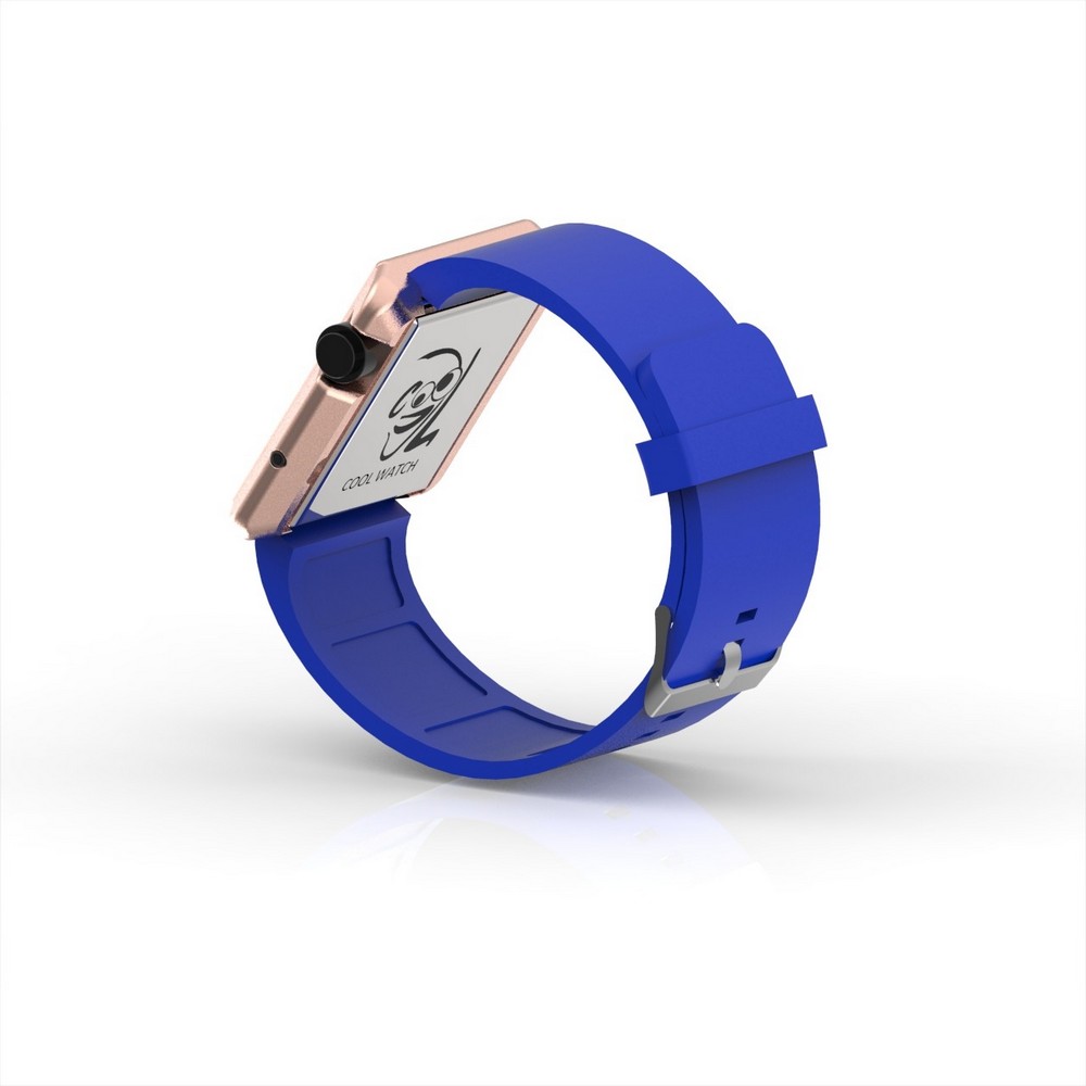 Cool Watch Saat - Rose Edition - Mavi Kayış Unisex