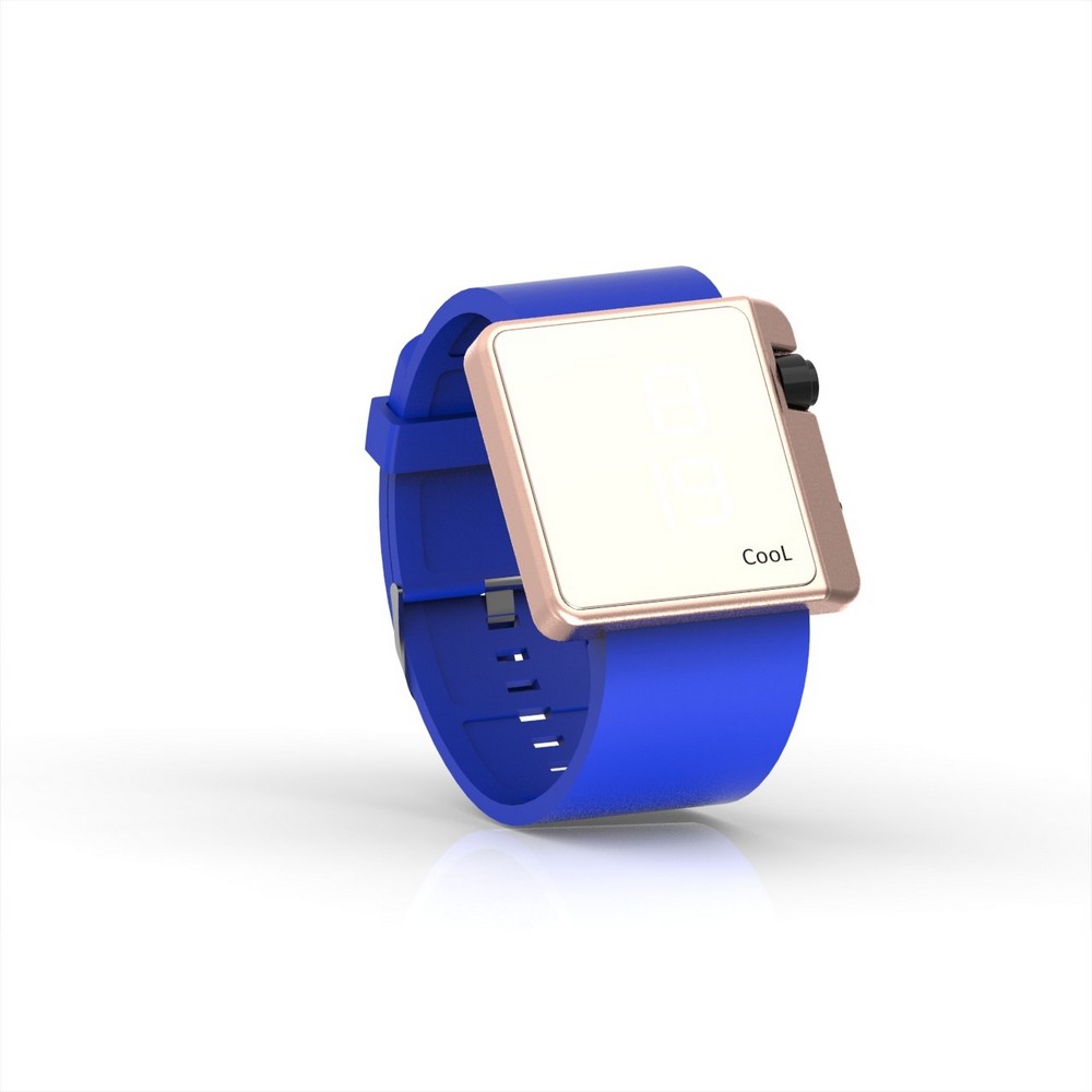 Cool Watch Saat - Rose Edition - Mavi Kayış Unisex