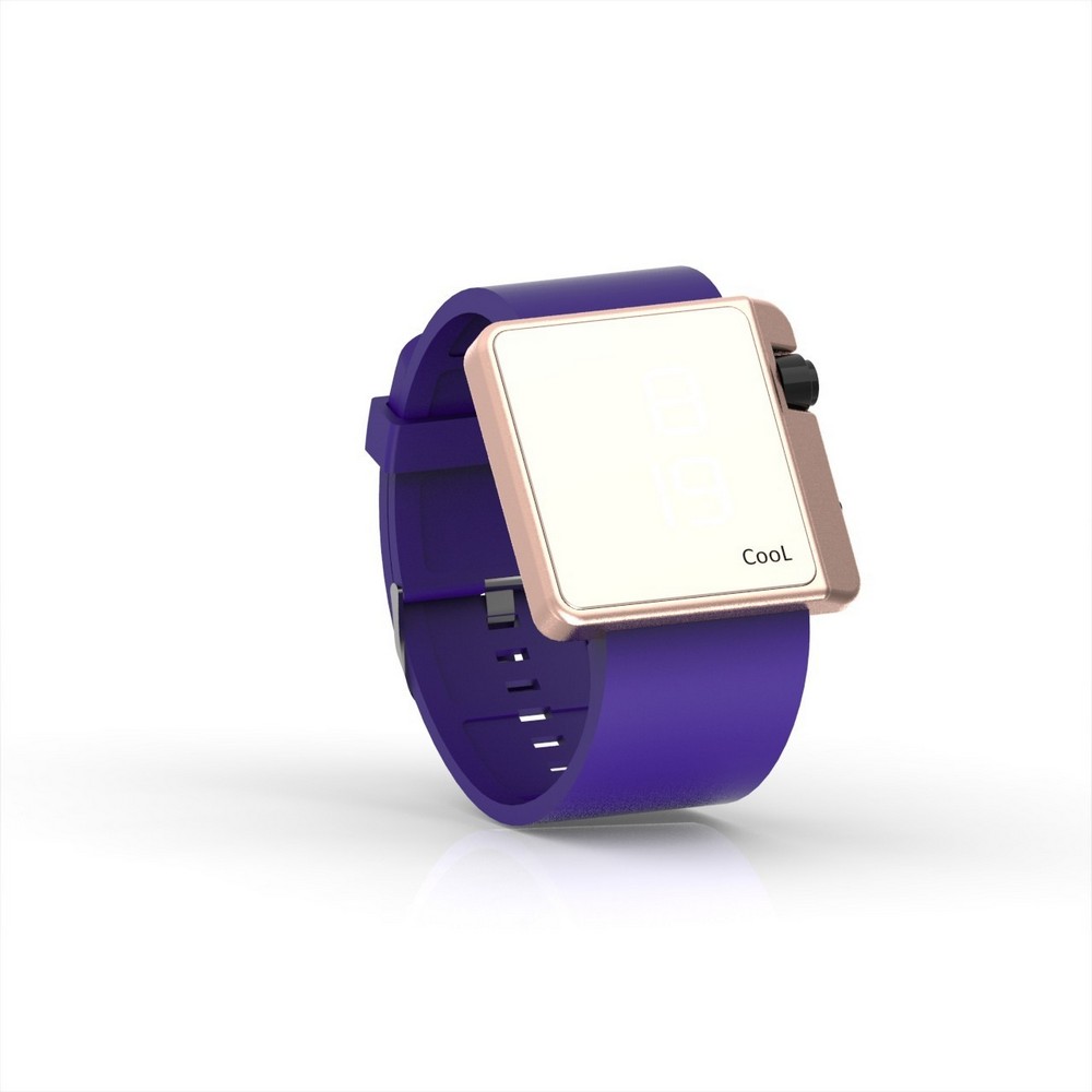 Cool Watch Saat - Rose Edition - Mor Kayış Unisex