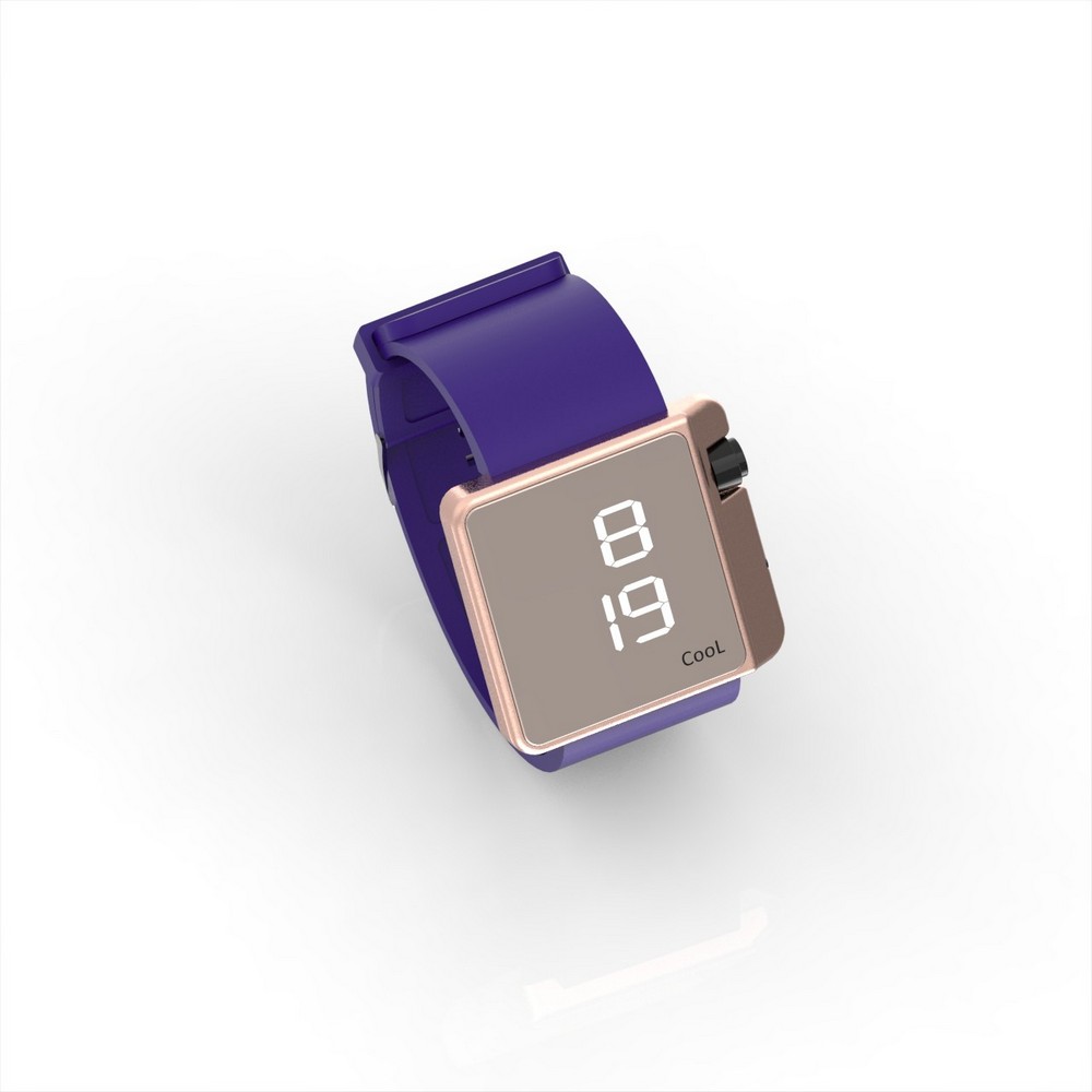 Cool Watch Saat - Rose Edition - Mor Kayış Unisex