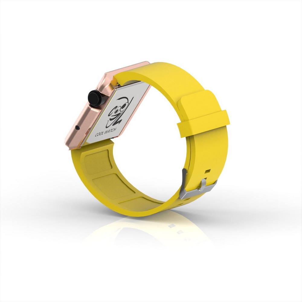 Cool Watch Saat - Rose Edition - Sarı Kayış Unisex