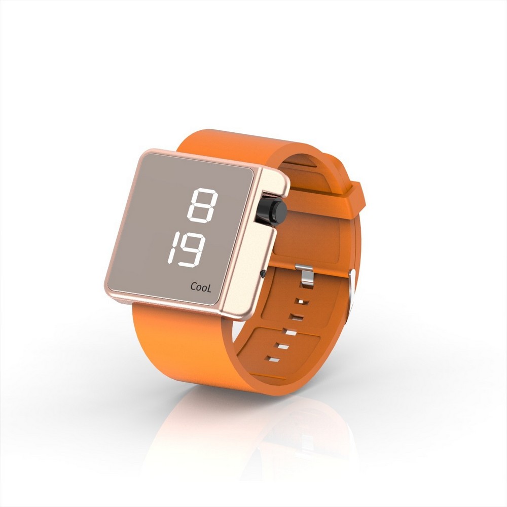 Cool Watch Saat - Rose Edition - Turuncu Kayış Unisex