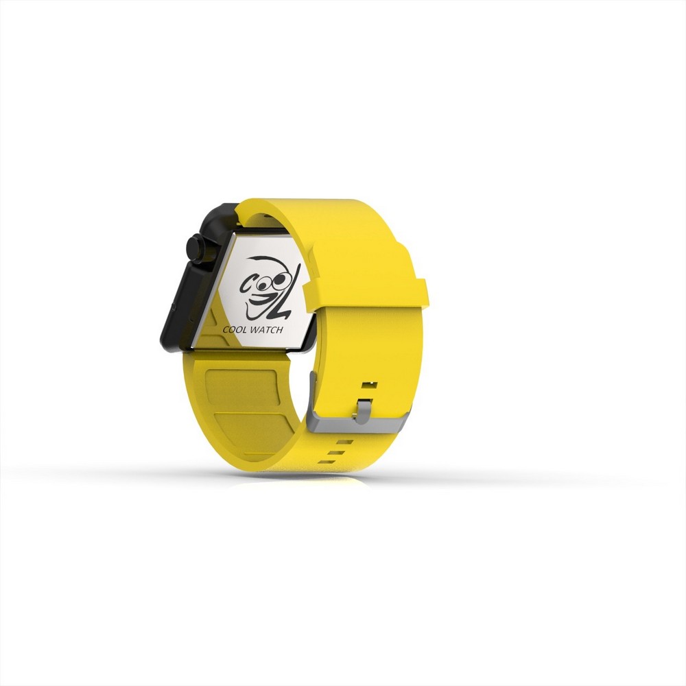 Cool Watch Saat - Siyah Edition - Sarı Kayış Unisex