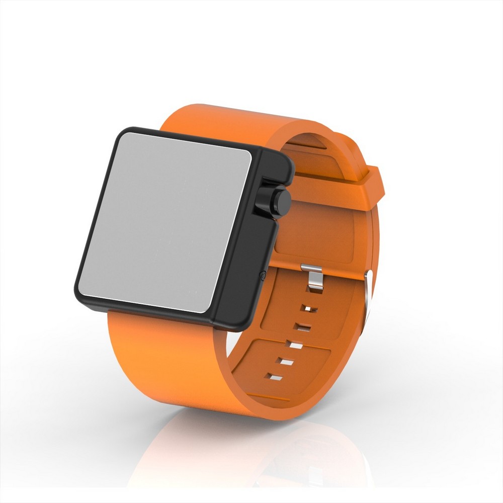 Cool Watch Saat - Siyah Edition - Turuncu Kayış Unisex