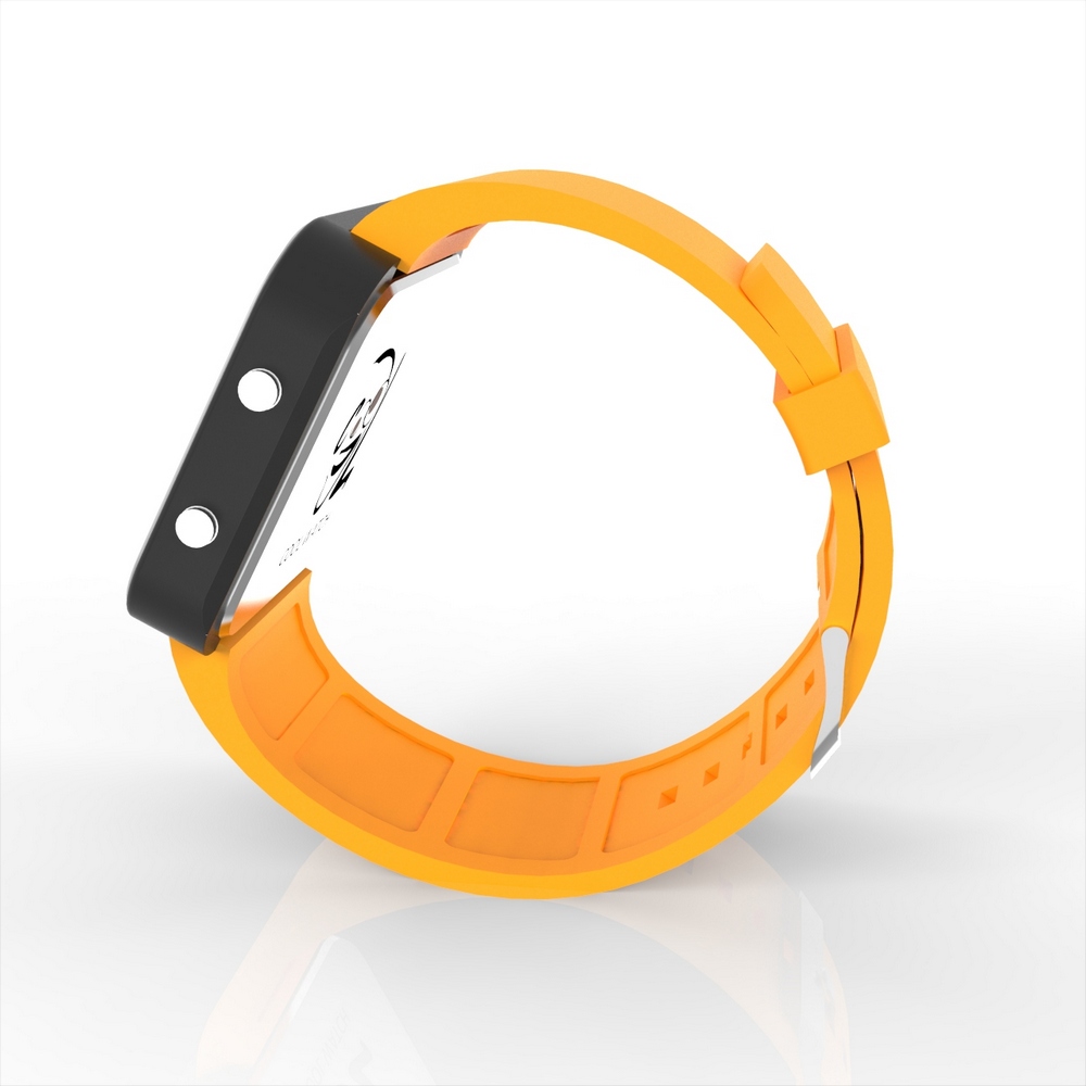 Cool Watch Saat - Siyah Led Kasa - Turuncu Kayış Unisex