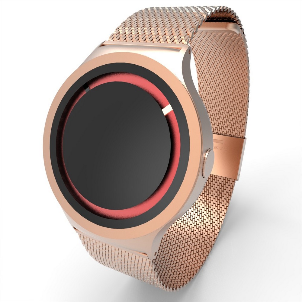 Cool Watch Saat - Rose Mat Kasa Kırmızı Halka - Rose Kordon CooL Plus Unisex