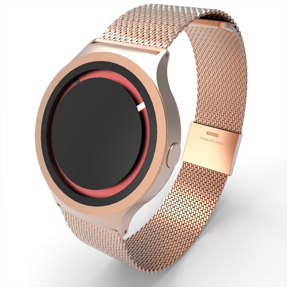 Cool Watch Saat - Rose Mat Kasa Kırmızı Halka - Rose Kordon CooL Plus Unisex