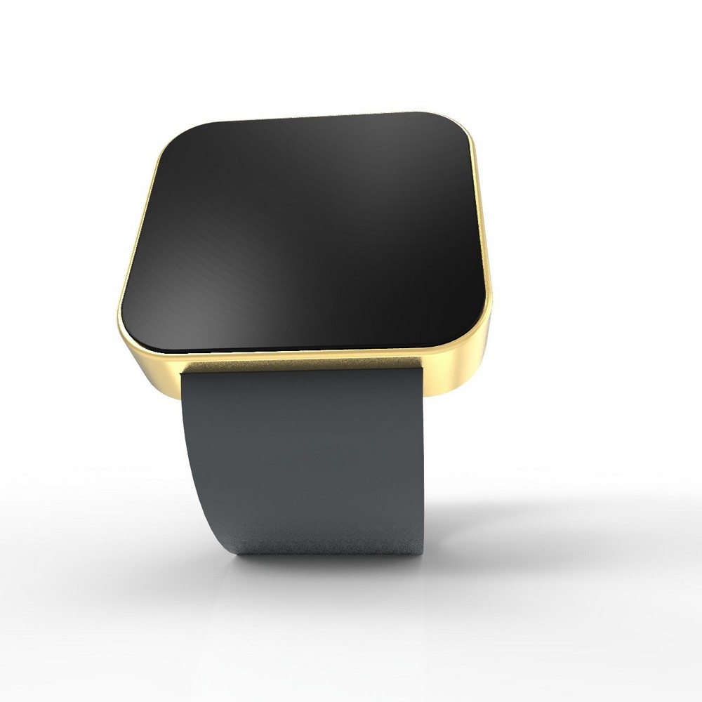 Cool Watch Saat - Gold Mat Dokunmatik Kasa - Gri Kayış Unisex