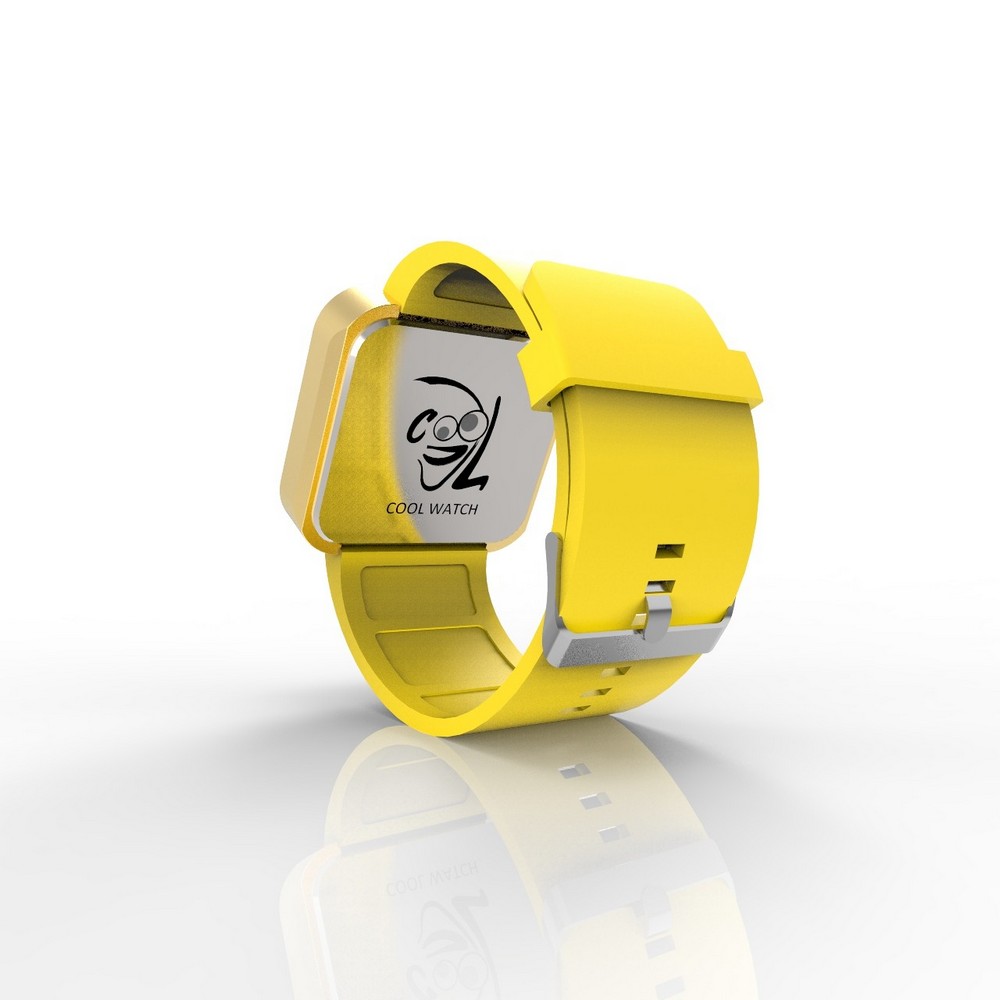 Cool Watch Saat - Gold Mat Dokunmatik Kasa - Sarı Kayış Unisex