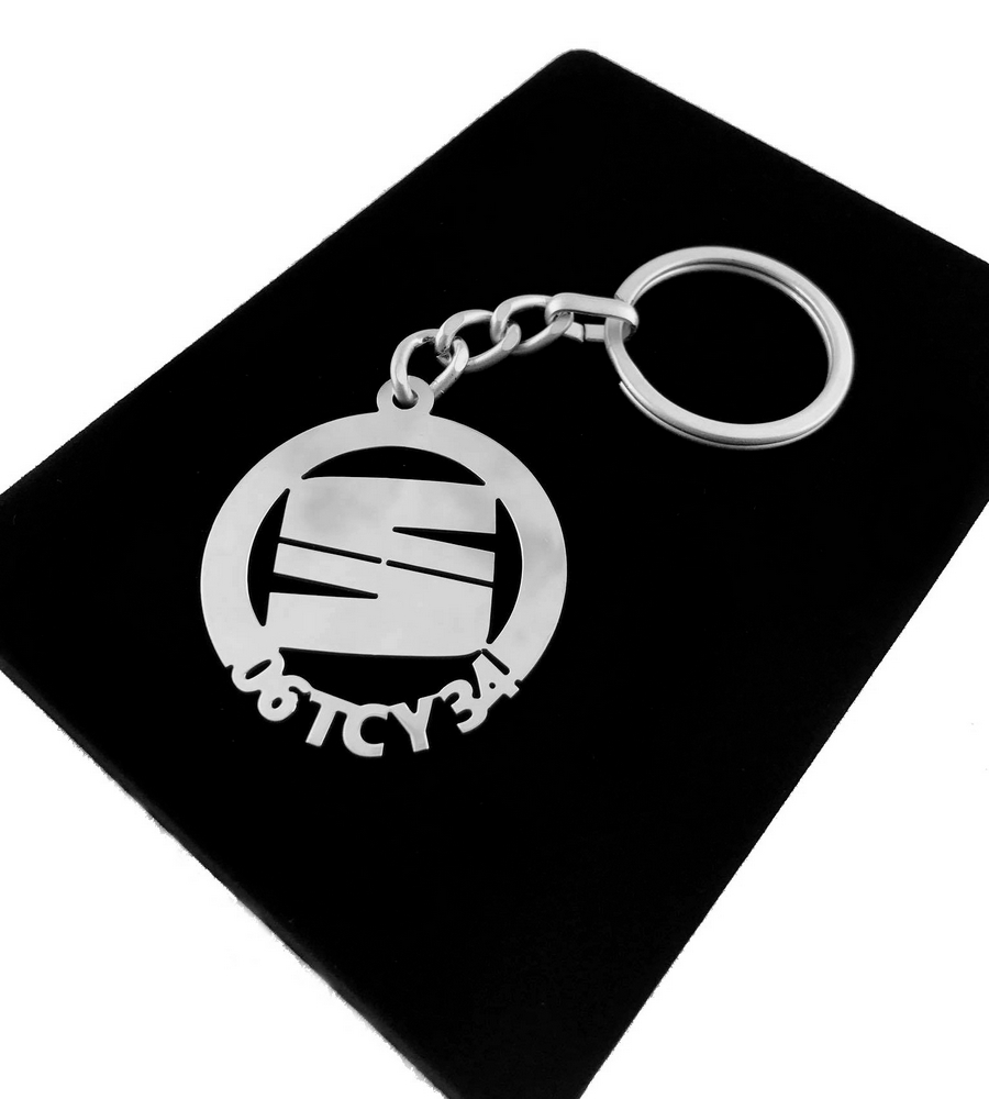 Kişiye Özel - Metal Seat - Gümüş Anahtarlık Gerçek Gümüş Kaplama